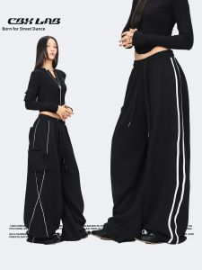 CBXLAB | Black Asymmetric Streetwear Jogger Pants
