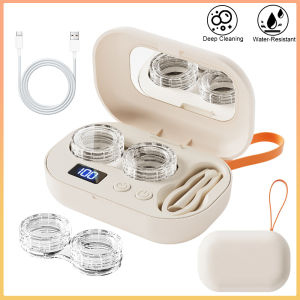 Rechargable portable Ultrasonic Contact Lens Cleaner machine Fit Disposal Soft Lens Colored Contact Lens RGP Lens and OK Lens