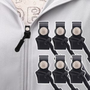6pcs Replacement Zipper Slide Puller Lock Jacket Dress Luggage Bag Metal DIY Zipper Head Repairing Kit