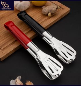 304 SST Barbecue Clip Steak Tong Food Clip Korean Style Buffet Restaurant Carbon Toast Clamp Thickened