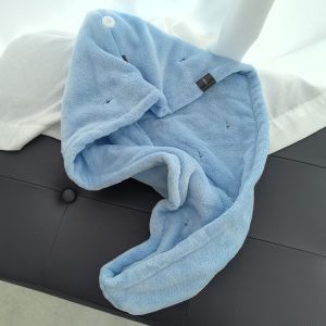 Ultra Absorbent Thickened Double Layer Quick Dry Hair Towel Cap for Long Hair Shampooing Macaron Color Household Personal Care