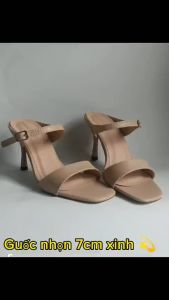 Dép quai ngang nữ gót nhọn mũi vuông mới 270