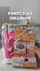 701 Special Bundle 5in1 Paket Lengkap Glowing Collagen ( Free Pouch Facial Foam Toner Serum Day Cream Night Cream ) BPOM