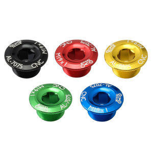 MUQZI CNC Bike M19 Crank Cover Screws Aluminum Alloy Crankset Fixing Nut Bolt Ca