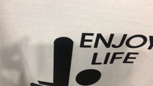 Kaos ENJOY LIFE EAT OUT MORE OFTEN T-shirt Bahan 100% Cotton