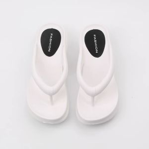 Zhao Lusi Same Style Flip Flops Female Summer Outwear Shit Feeling Thick Sole Increased French Fashion Non Slip Beach Slippers
