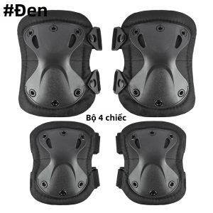 Bộ 4 Miếng Đệm Bảo Vệ Đầu Gối Và Khuỷu Tay Hạng Nặng Dành Cho Xe Máy Xe Đạp Trượt Ván Chơi Paintball - Miếng Đệm Bảo Vệ Bền Bỉ Dành Cho Lứa Tuổi Từ 13 Trở Lên