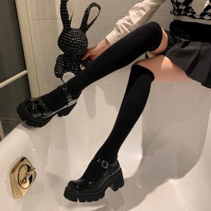 Matching JKs Mary Jane Leather Shoes Small Leather Shoes Platform Shoes Womens Platform Shoes Children 2023 Big Head Shoes