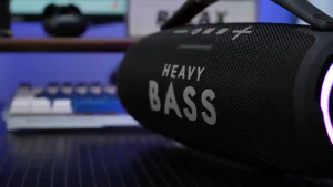 HEAVY BASS-31 TWS Bluetooth V5.4 Speaker Excellent Sound w/Colorful Rhythm Light w/ USB AUX In TF Card & FM Radio