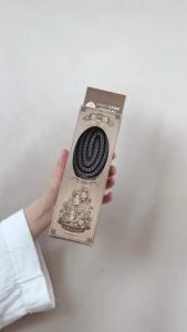 Yao hair brush korea yao smooth brush anti tangle boar hair brush easy peasy yao straightening brush portable bristle brush yao hair brush for women comb wide tooth for girls comb message official store wooden texture (For Medium Length Hair)