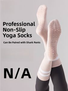 Miiow | Anti-Slip Yoga Socks Womens Pilates Special Indoor Sports Fitness Cotton Polyester Blend Medium Tube Long Socks Cat Person