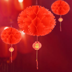 On Sale: New Year Paper Lantern Chinese Festival Red Lantern Pendant Decorations for Home Ornaments Lanterns