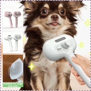 หวีสัตว์เลี้ยง การทําความสะอาดที่มีประสิทธิภาพ ทันสมัย สะดวก ทําความสะอาดตัวเอง สดชื่น ฆ่าเชื้อ