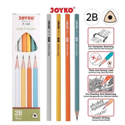 Pensil 2B Joyko P-125 Keep it simple ( 1 Pack / 12 pcs )