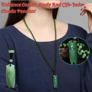 Jade Cicada Necklace Ethnic Style Couple Necklace Fashion Jewelry Enhance Career