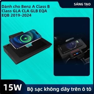 Sạc Không Dây Nhanh 15W Tương Thích QI Dành Cho iPhone Phụ Kiện Ô Tô Mercedes Benz A/B-Class GLB CLA/GLA EQA EQB