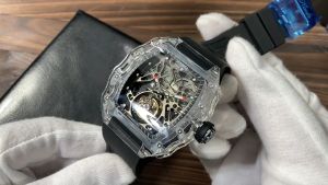 HAOFA 2201 CRYSTAL CASE SKELETON SELF-WINDING TOURBILLON WATCH