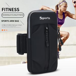 Túi đựng điện thoại đeo tay tiện lợi khi chạy bộ đạp xe có viền phản quang chống thấm nước