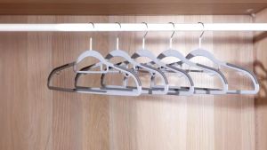 50/20Pcs Non-slip Clothes Heavy Duty Plastic Hangers with 360° Swivel Hook Ultra Thin Household Hanger