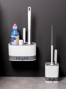 Toilet Brush For Home No Dead Angle Cleaning Suit Wall-Mounted Long Handle Silicone Toilet Brush Toilet Brush Toilet Cleaning Brush