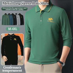 Mens embroidery longsleeved fashion Tshirt tops