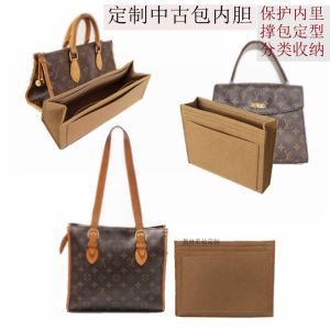 Lv Trung Niên Mont Blanc 28 Kelly Tam Giác Vàng Dạ Hội Túi Nhẹ Định Hình Bên Trong Lớp Lót Túi Sắp Xếp Lưu Trữ Mỹ Phẩm