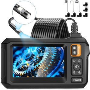 Industrial Endoscope Inspection Camera 4.3\" IPS HD 1080P Single Dual Lens Borescope Sewer Camera IP67 Waterproof Snake Camera