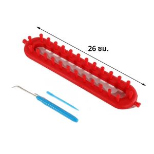 สี่เหลี่ยมผืนผ้า DIY ถัก Loom ผ้าพันคอเสื้อกันหนาวหมวกผ้าคลุมไหล่เย็บถักทําด้วยมือขี้เกียจ Braiding TOOL โครเชต์ Loom ชุดชุด