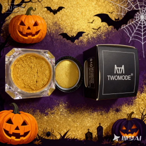 3g TWOMODE Single Color Gold Eyeshadow Powder - แป้งอายแชโดว์สีทอง - เม็ดสีแน่น ติดทนนาน ผสมง่าย แต่งตาสุดพื้นฐาน สำหรับปาร์ตี้ฮาโลวีน