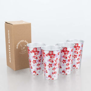 Japanese Style Color Changing Aluminum Cup Anti-fall Aluminum Beer Cup Metal Cola Cold Drink and Juice Cup For Bar Outdoor Home