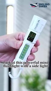 Smiling Shark | SMILING SHARK Camping Flashlight With COB Side Light 7Mode Red Blue Warning Light Outdoor Fishing Night Hiking SD5424