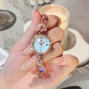 OLEVS Jam Tangan Wanita Elegan Mewah Terbaru Anti Air Berlian Mode Gaya Gelang Anggun Jam Tangan