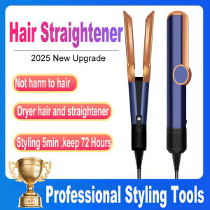 2 IN 1 Professional Hair Straightener & Hair Dryer Heat-Up Hair Flat Iron Negative Ion Iron Long-Lasting Styling Tool