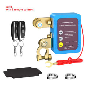 12V Battery Master Disconnect Switch Battery Master Switch with Remote Heavy Duty Car Battery Kill Switch 240A 433MHz Anti-th