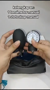 Tensimeter Manual ANEROID Pengukur Tekanan Darah Stetoskop Sphygmomanometer - 0197