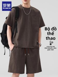 ROMON | Bộ Áo Thun Dạ Quang Nhẹ và Quần Short Nhanh Khô Nam