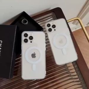 Ốp Lưng Trong Suốt Logo Magsafe Magnectic Dành Cho iPhone 15 iPhone 16