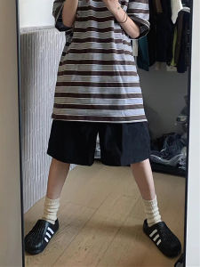 Quần Short American Five Minutes Quần Short Thể Thao Nam Nữ Cạp Cao Rộng Rãi Có Dây Rút Quần Áo Công Sở Thường Ngày Đa Năng