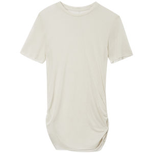 SOLWEIGE | SOLWEIGE Silk Wool Short Sleeve T-Shirt Slim Fit Round Neck Lightweight Cool Summer Design Breathable Gathered Comfortable