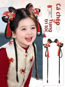 QIAOYIDUO | Dụng Cụ Tạo Kiểu Tóc Trang Phục Cổ Trung Quốc Mái Tóc Một Miếng