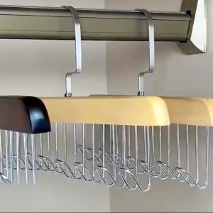 【5pcs】Wood Hangers 8 Hooks Women Bra Hanger Space Saving Closet Organizer Storage Rack Underwear Hanger【cod】