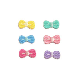 Young Adult Heart Bows All-Match Flowers Embroidered Cloth Stickers Self-Adhesive Clothes and Bags Shoes DIY Decoration Small Size Stickers