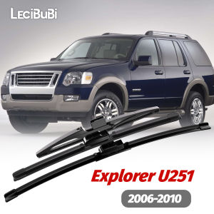 1 Bộ Lưỡi Gạt Nước Kính Chắn Gió Phía Trước Và Phía Sau Dành Cho Ford Explorer U251 2006-2010 Cần Gạt Nước Bằng Cao Su Kính Chắn Gió Màu Đen Dung Sai Nhiệt Độ -40 ℃ Đến +70 ℃