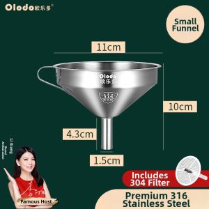Olodo | Commercial & Home Use Wine Decanting Set with Filter Stainless Steel