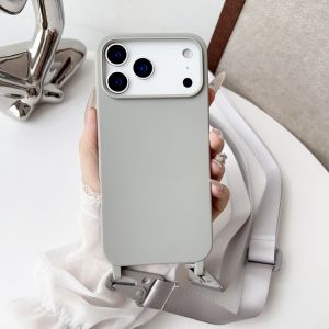 Ốp Điện Thoại iPhone Chống Sốc Chống Xước Chống Bụi Kèm Dây Đeo Chéo Bằng Silicon Mờ Tương Thích Với Nhiều Mẫu Máy