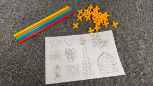 3D Straw Building Blocks Toys Luminous Children Space Thinking Games Assembly Toy Pipe Connector straws 4D Gift Mainan