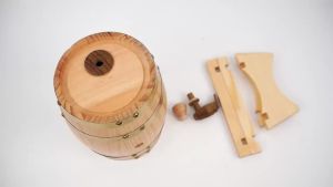 1.5L Wood Wine Barrel Vintage Oak Beer Brewing Accessories Whiskey Storage Container Home Decoration Wine Bar Tools