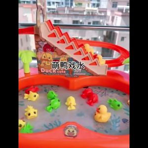MAINAN ANAK TANGGA BEBEK DUCK WITH Meja Air Terjun Pancing FISHING PIANO MUSIC KADO HADIAH TERBAIK