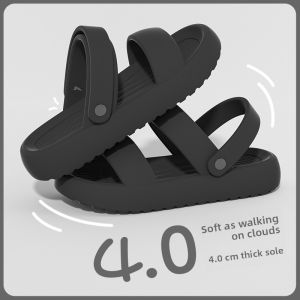 Muji Mens Summer 2023 Outdoor Wearable Thick Bottom Anti-Slip Beach Sandals Slippers Comfortable Sensation Slippers
