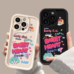 Compatible with iphone 14 Pro Max Phone Case Cartoon Girl Cute Comics 12 13 14 15 11 Pro Max Casing silicone xr xs Max 7 8 Plus